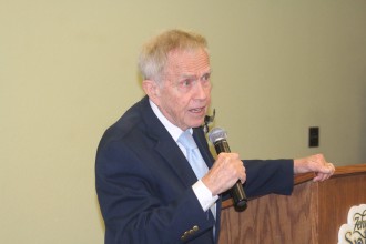 Dr. Paul Maier addresses the Michigan District LLL at its April 29th convention.